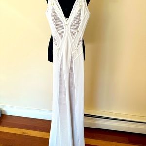 Herve leger long white dress